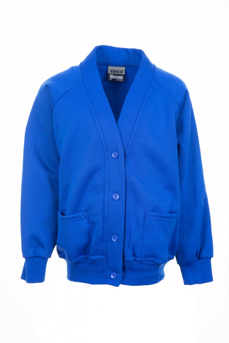 Royal blue hot sale cardigan school